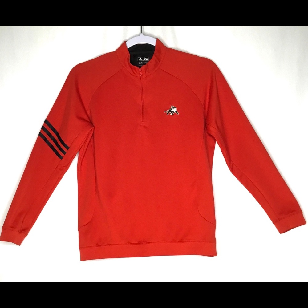 💎Adidas Golf Climalite Men’s Red Quarter Zip Activewear Jacket Size Medium